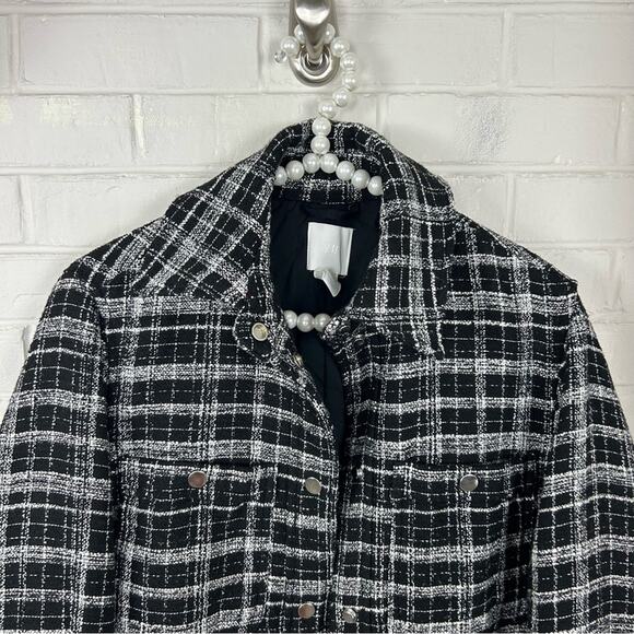 H&M Plaid Woven Knit Oversized Shacket Coat Jacket Size XS - Picture 7 of 15